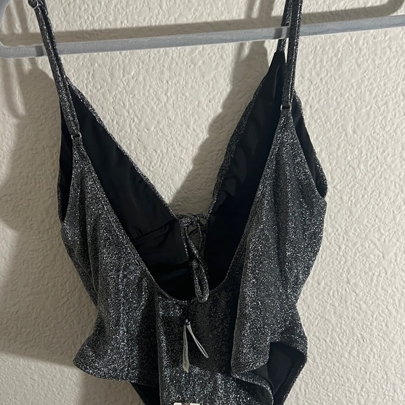 Dippin' Daisy's Mercury One Piece Swimsuit Sparkle Black beach resort Sz L NWT - Picture 10 of 10
